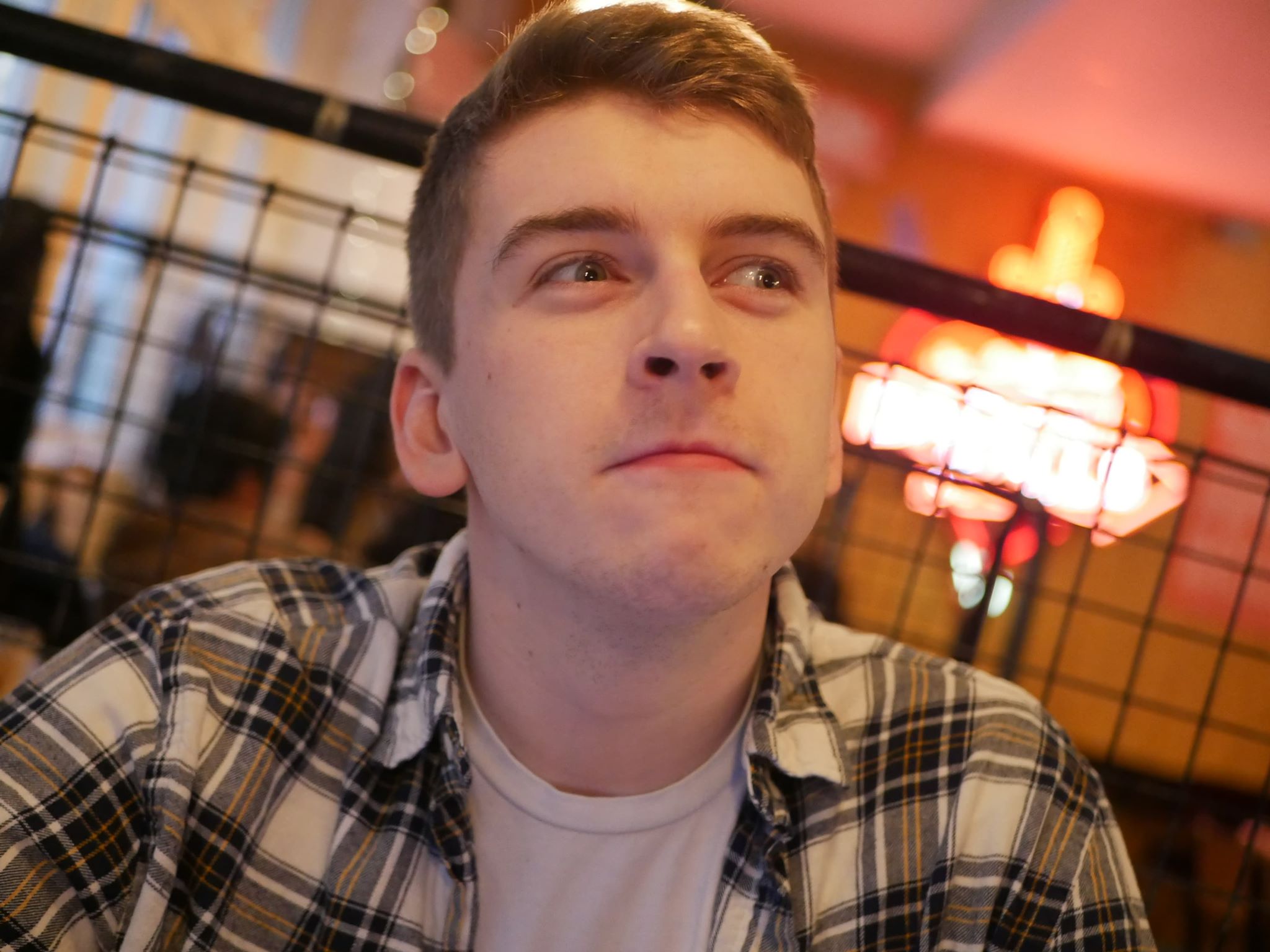 man sitting at a table